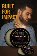 Nordik Forge Cherry Tobacco Solid Cologne for Men in a premium travel-friendly metal tin