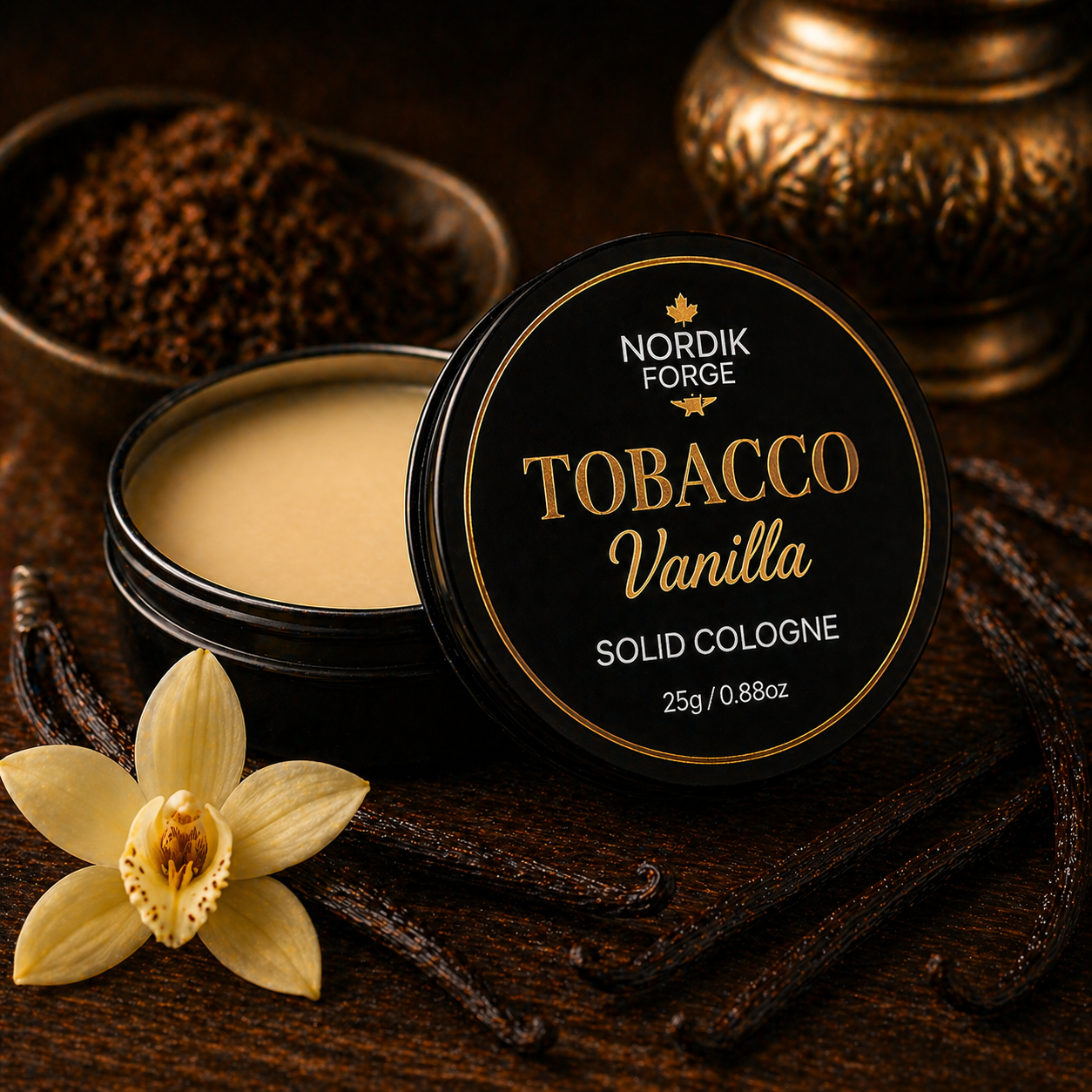 Travel-friendly solid cologne for men by Nordik Forge